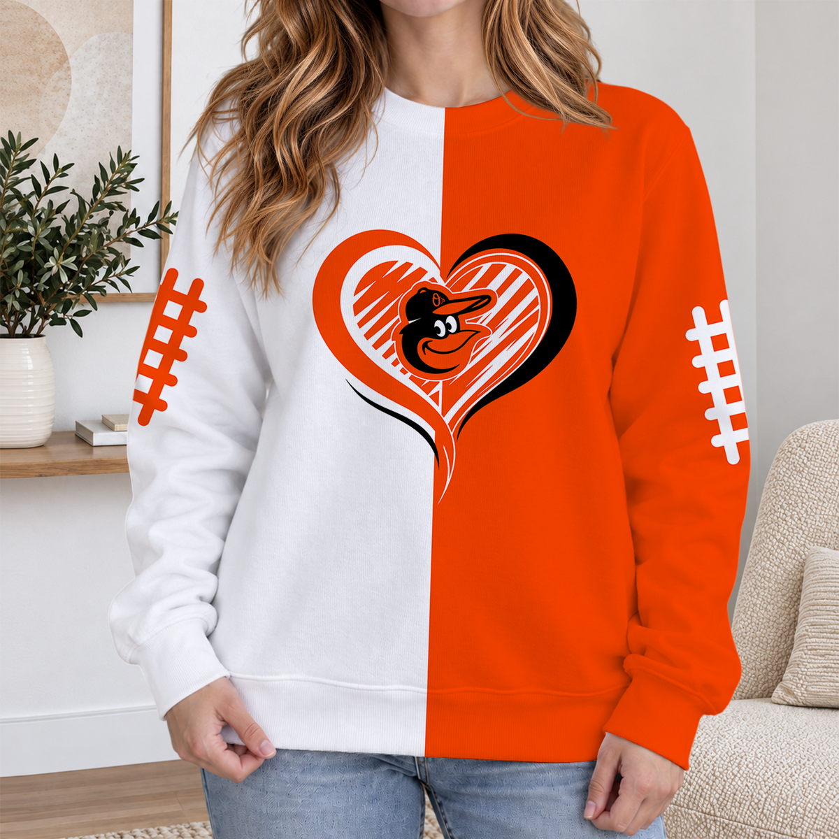 LIMITED EDITION - NEW CUSTOMIZED MLB25 BOS BALTIMORE ORIOLES RIBBED HOODIE & SWEATSHIRT