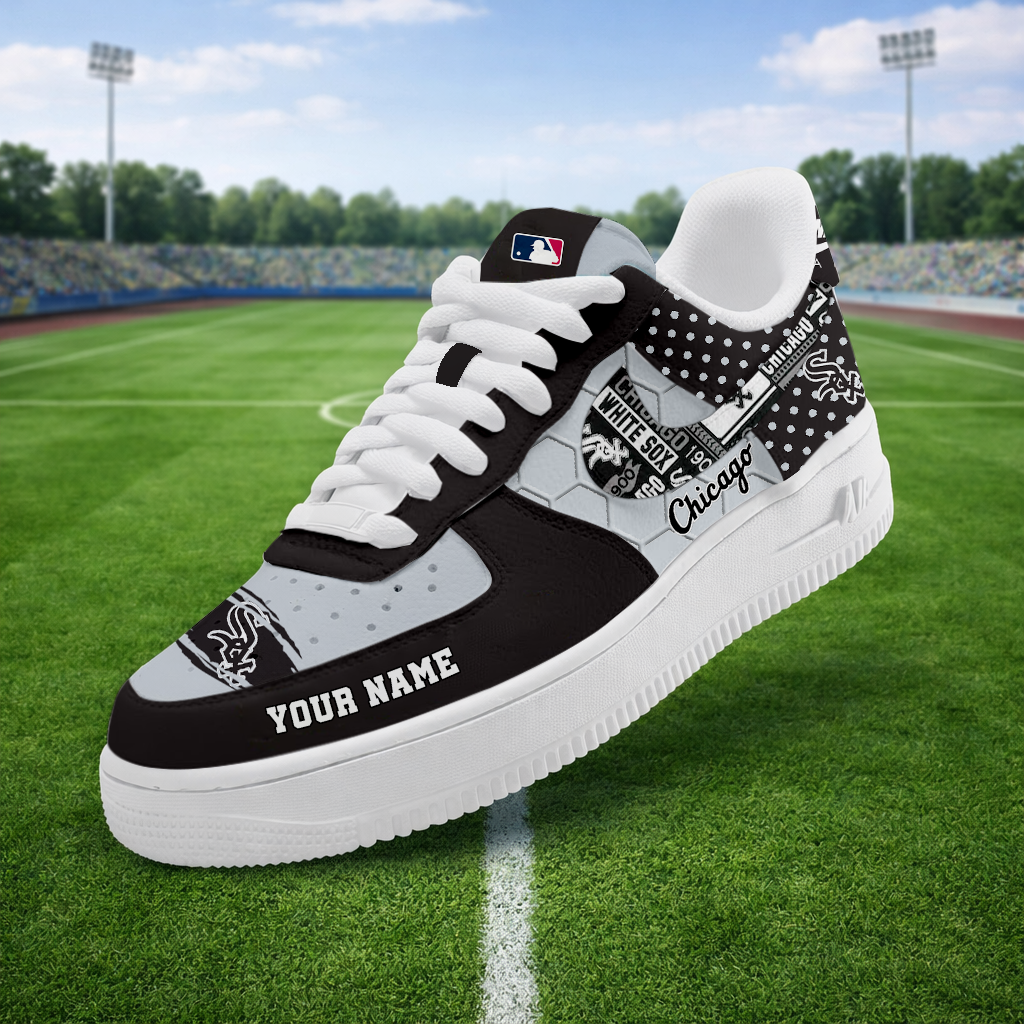 SPECIAL OFFER - NEW CUSTOMIZED MLB26 CWS CHICAGO WHITE SOX AF1 SNEAKERS