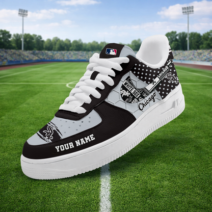 SPECIAL OFFER - NEW CUSTOMIZED MLB26 CWS CHICAGO WHITE SOX AF1 SNEAKERS