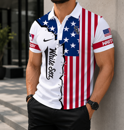 LIMITED EDITION - NEW CUSTOMIZED MLB26 CWS CHICAGO WHITE SOX POLO SHIRT, ZIP POLO SHIRT & T-SHIRTS