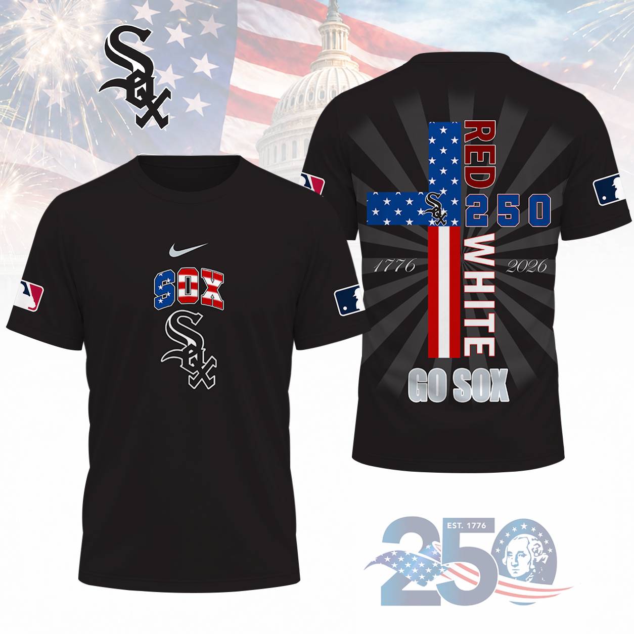 LIMITED EDITION - NEW CUSTOMIZED MLB26 CWS CHICAGO WHITE SOX T-SHIRT, POLO SHIRT, ZIP POLO SHIRT, SWEATSHIRT, HOODIE & ZIP HOODIE