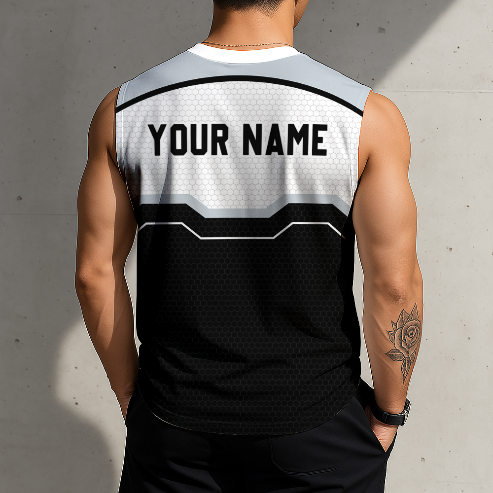FINAL SALE - NEW CUSTOMIZED MLB26 CWS CHICAGO WHITE SOX MEN'S GYM SHIRT