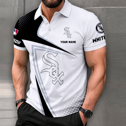 LIMITED EDITION - NEW CUSTOMIZED MLB26 CWS CHICAGO WHITE SOX POLO SHIRT, ZIP POLO SHIRT & T-SHIRTS