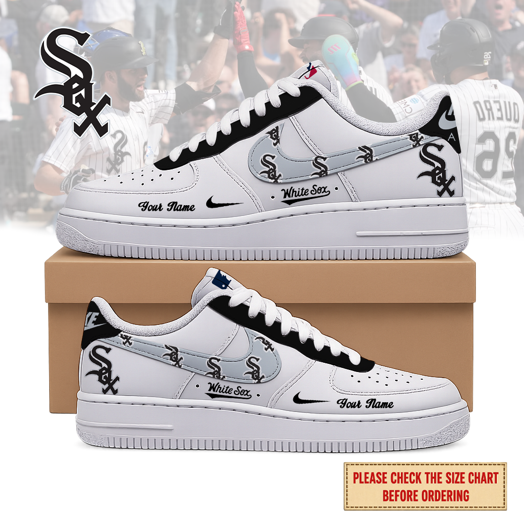 VIRAL EDITION - NEW CUSTOMIZED MLB26 CWS CHICAGO WHITE SOX AF1 SHOES