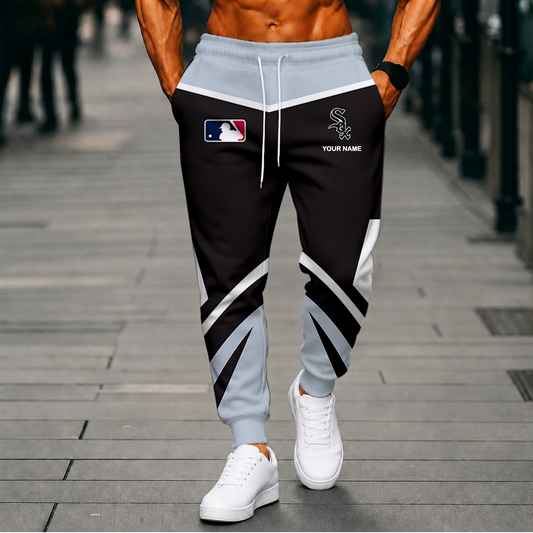 LIMITED EDITION - NEW CUSTOMIZED MLB26 CWS CHICAGO WHITE SOX SWEATPANTS