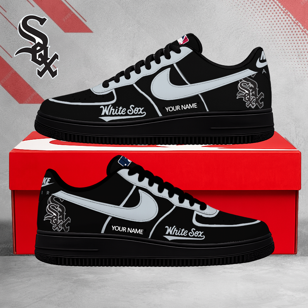 SPECIAL EDITION - NEW CUSTOMIZED MLB26 CWS CHICAGO WHITE SOX AF1 SHOES