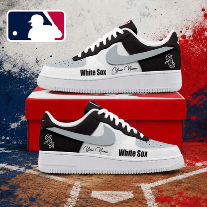 LIMITED EDITION - NEW CUSTOMIZED MLB26 CWS CHICAGO WHITE SOX AF1 SHOES