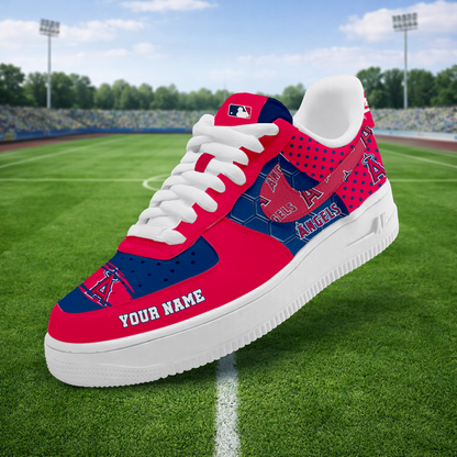 SPECIAL OFFER - NEW CUSTOMIZED MLB27 LAA LOS ANGELES ANGELS AF1 SNEAKERS