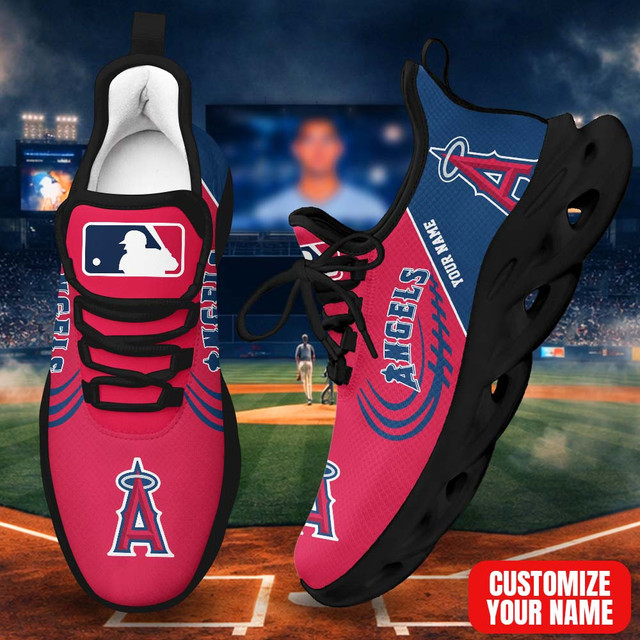 LIMITED EDITION - NEW CUSTOMIZED MLB27 LAA LOS ANGELES ANGELS PREMIUM CLUNKY SNEAKERS