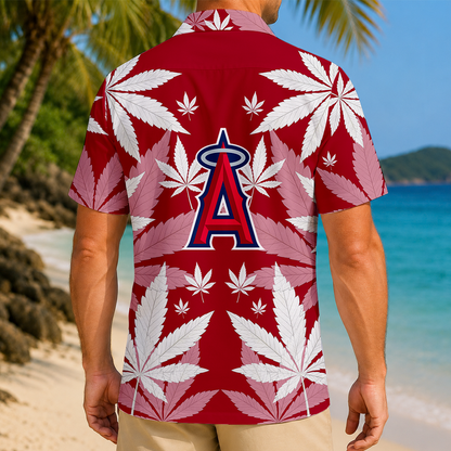 LIMITED EDITION - NEW CUSTOMIZED MLB27 LAA LOS ANGELES ANGELS UNISEX HAWAIIAN SHIRT