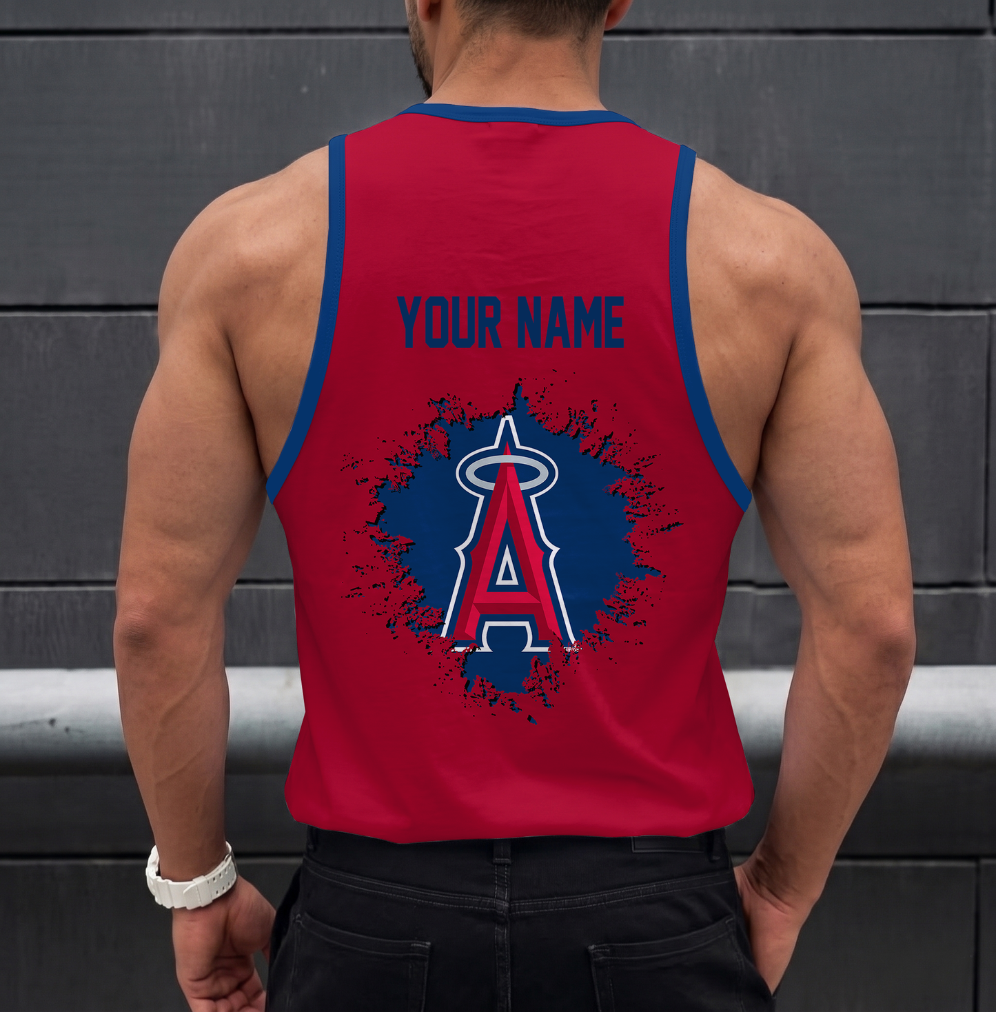 LIMITED EDITION - NEW CUSTOMIZED MLB27 LOS ANGELES ANGELS UNISEX TANK TOP
