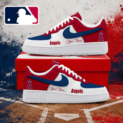 LIMITED EDITION - NEW CUSTOMIZED MLB27 LAA LOS ANGELES ANGELS AF1 SHOES
