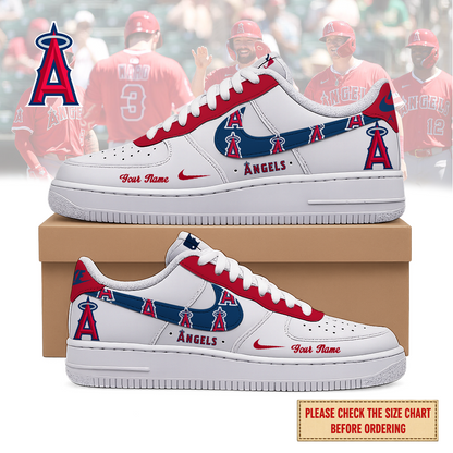 VIRAL EDITION - NEW CUSTOMIZED MLB27 LAA LOS ANGELES ANGELS AF1 SHOES