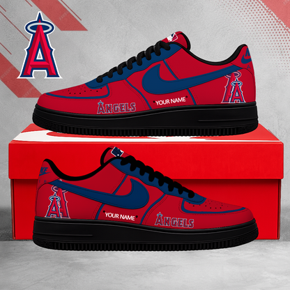 SPECIAL EDITION - NEW CUSTOMIZED MLB27 LAA LOS ANGELES ANGELS AF1 SHOES