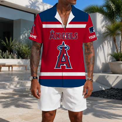 MEGA SALE - NEW CUSTOMIZED MLB27 LAA LOS ANGELES ANGELS UNISEX HAWAIIAN SHIRT