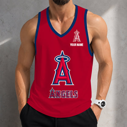 FINAL SALE - NEW CUSTOMIZED MLB27 LOS ANGELES ANGELS UNISEX TANK TOP