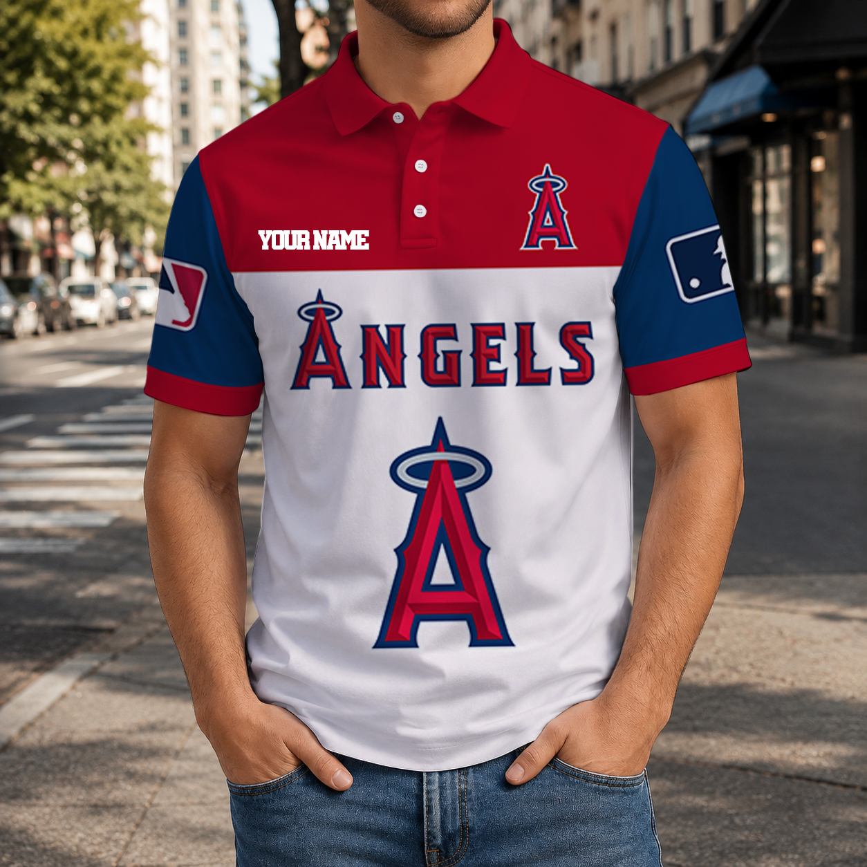 HOT DEAL - NEW CUSTOMIZED MLB27 LAA LOS ANGELES ANGELS T-SHIRT, POLO SHIRT, ZIP POLO SHIRT, SWEATSHIRT, HOODIE & ZIP HOODIE
