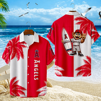 LIMITED EDITION - NEW CUSTOMIZED MLB27 LAA LOS ANGELES ANGELS UNISEX HAWAIIAN SHIRT