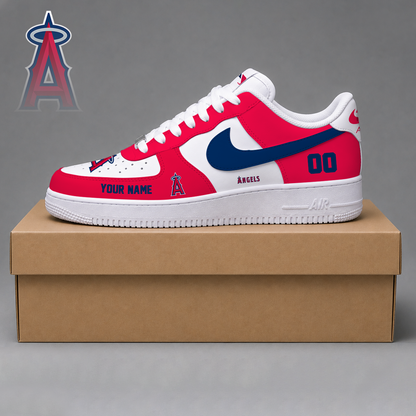 LIMITED EDITION - NEW CUSTOMIZED MLB27 LAA LOS ANGELES ANGELS AF1 SHOES