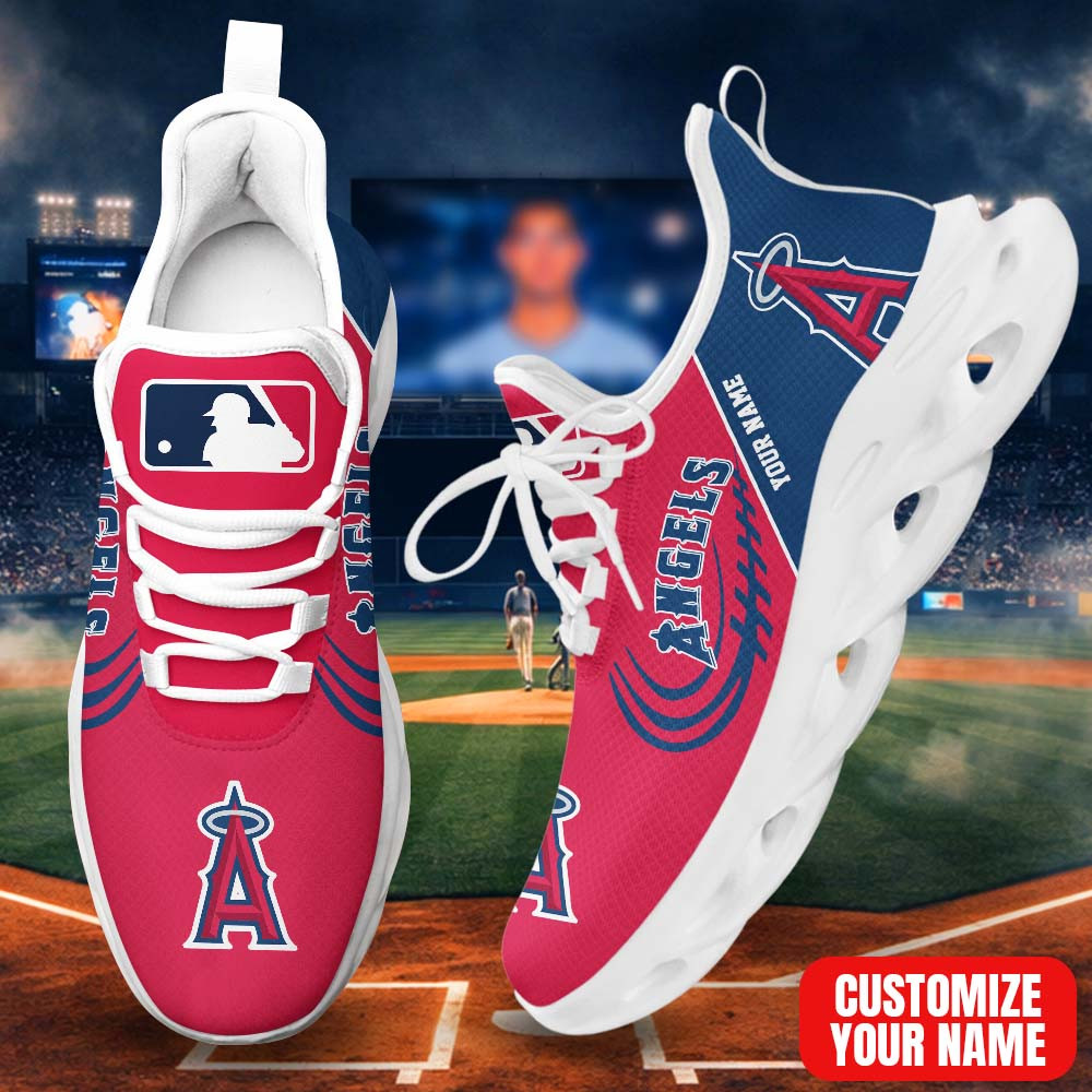 LIMITED EDITION - NEW CUSTOMIZED MLB27 LAA LOS ANGELES ANGELS PREMIUM CLUNKY SNEAKERS