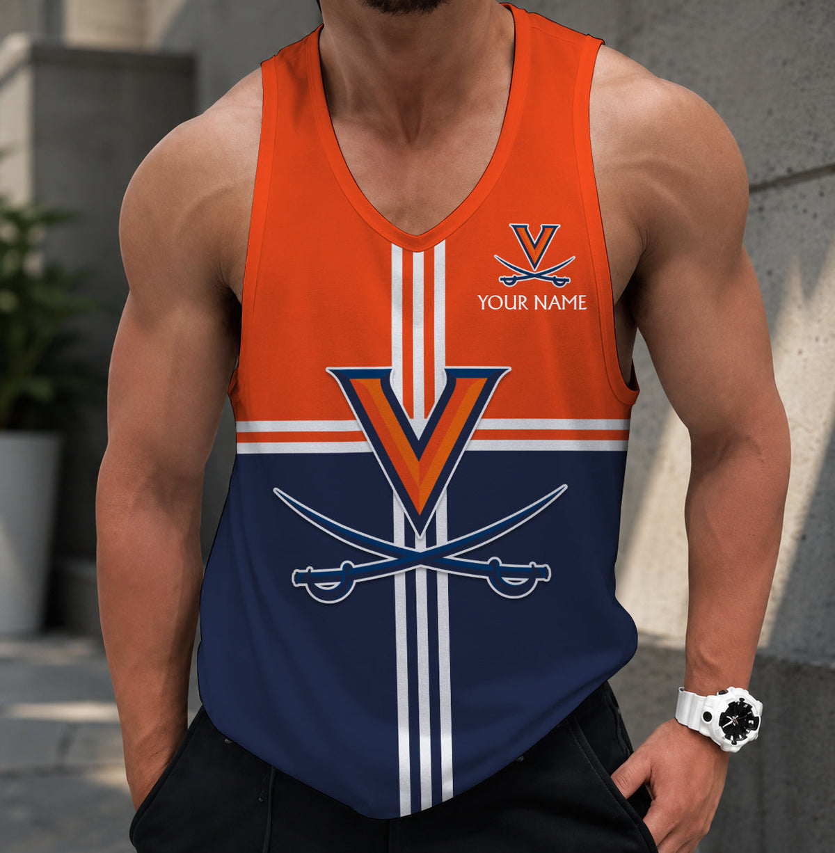 VIRAL EDITION - NEW CUSTOMIZED NCAA CWS28 VIC VIRGINIA CAVALIERS UNISEX TANK TOP