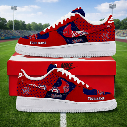 SPECIAL OFFER - NEW CUSTOMIZED MLB28 WNS WASHINGTON NATIONALS AF1 SNEAKERS