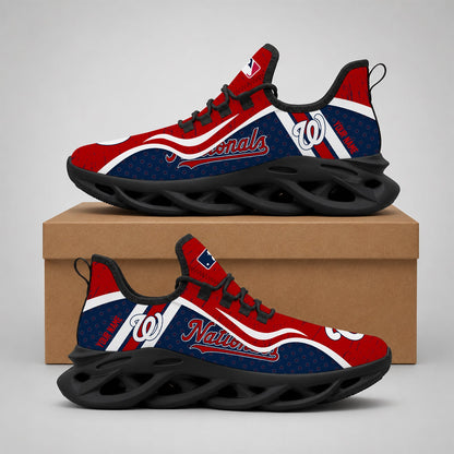 VIRAL EDITION - NEW CUSTOMIZED MLB28 WNS WASHINGTON NATIONALS MAX SOUL SHOES