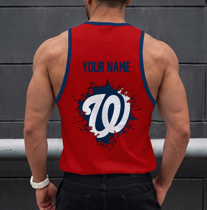 LIMITED EDITION - NEW CUSTOMIZED MLB28 WASHINGTON NATIONALS UNISEX TANK TOP