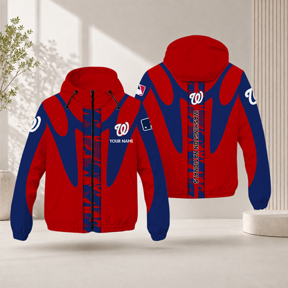 LIMITED EDITION - NEW CUSTOMIZED MLB28 WNS WASHINGTON NATIONALS WINDBREAKER JACKET