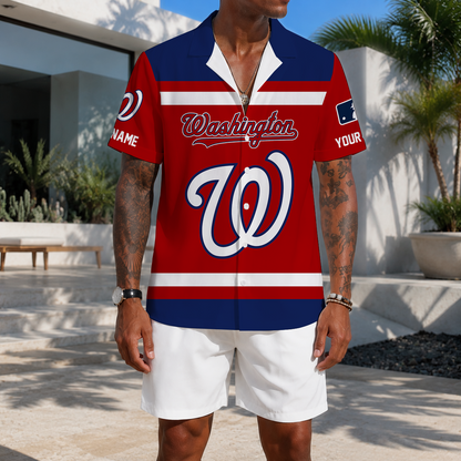MEGA SALE - NEW CUSTOMIZED MLB28 WNS WASHINGTON NATIONALS UNISEX HAWAIIAN SHIRT