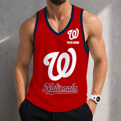 FINAL SALE - NEW CUSTOMIZED MLB28 WASHINGTON NATIONALS UNISEX TANK TOP