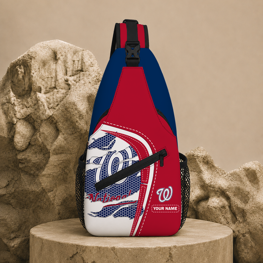 VIRAL EDITION - NEW CUSTOMIZED MLB28 WNS WASHINGTON NATIONALS SLING BAG