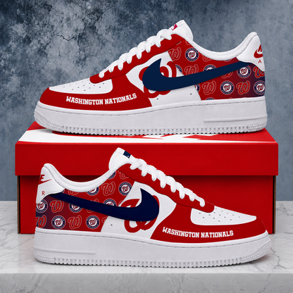 LIMITED EDITION - NEW CUSTOMIZED MLB28 WNS WASHINGTON NATIONALS AF1 SHOES