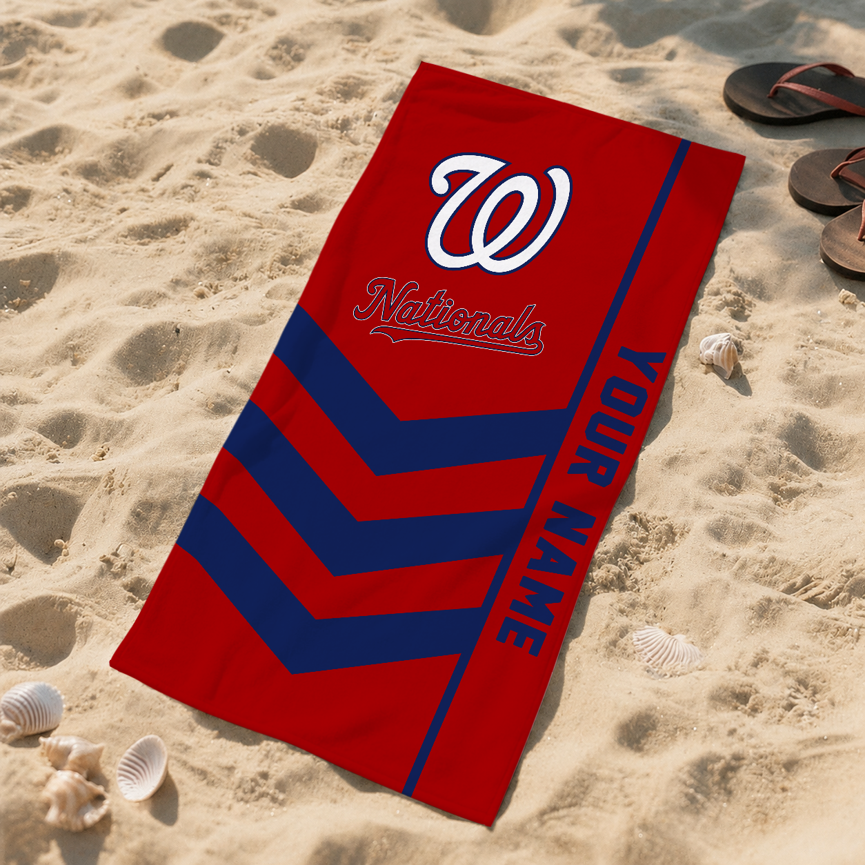 HOT DEAL - NEW CUSTOMIZED MLB28 WNS WASHINGTON NATIONALS BEACH TOWEL FOR FAN