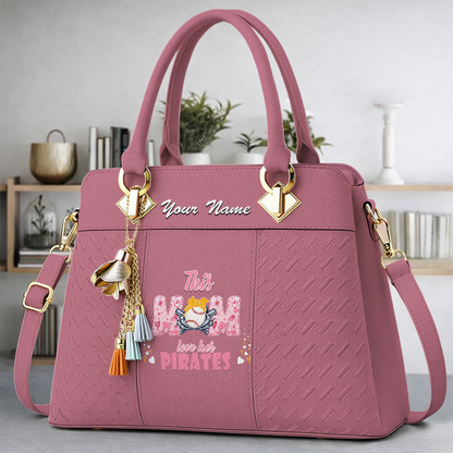 LIMITED EDITION - NEW CUSTOMIZED MLB29 PHP PITTSBURGH PIRATES ZIP HANDBAG MULTICOLOR