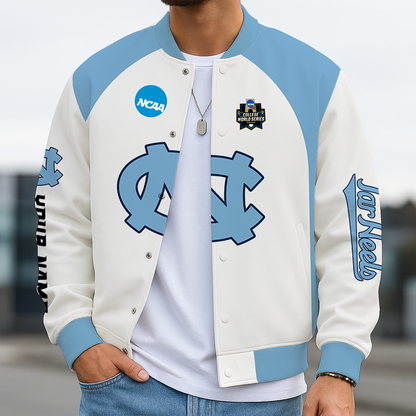 LIMITED EDITION - NEW CUSTOMIZED NCAA CWS29 NTH NORTH CAROLINA TAR HEELS BASEBALL JACKET, SATIN VARSITY JACKET