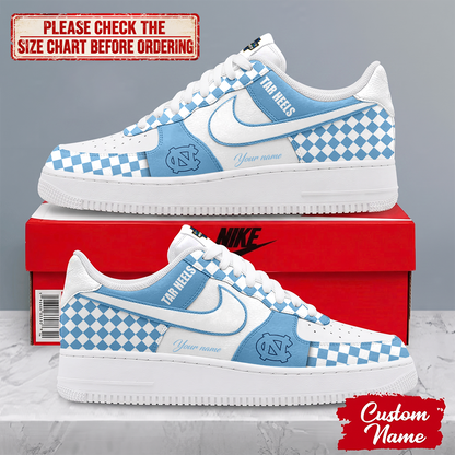 EXCLUSIVE EDITION - NEW CUSTOMIZED NCAA CWS29 NTH NORTH CAROLINA TAR HEELS AF1 SHOES