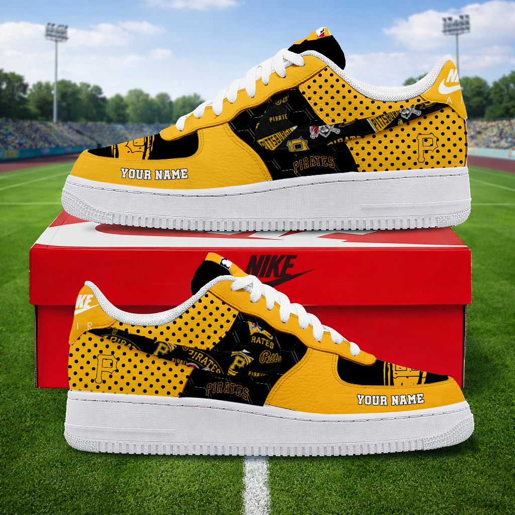 SPECIAL OFFER - NEW CUSTOMIZED MLB29 PHP PITTSBURGH PIRATES AF1 SNEAKERS