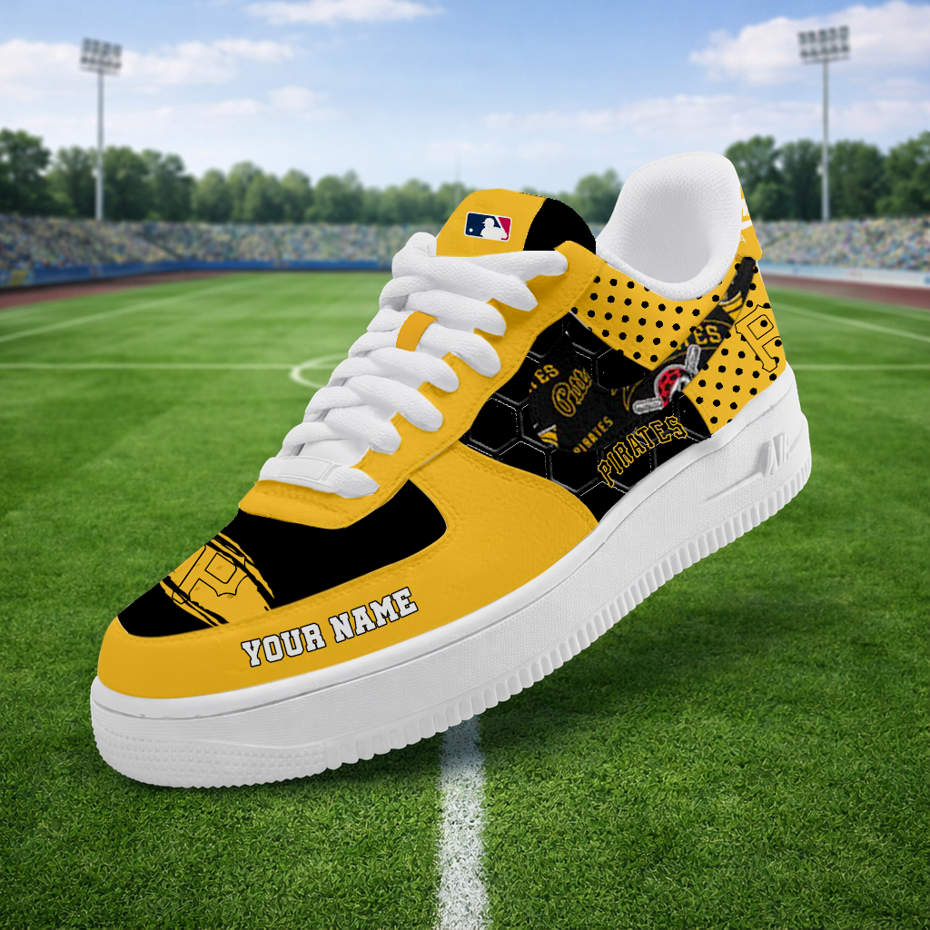 SPECIAL OFFER - NEW CUSTOMIZED MLB29 PHP PITTSBURGH PIRATES AF1 SNEAKERS