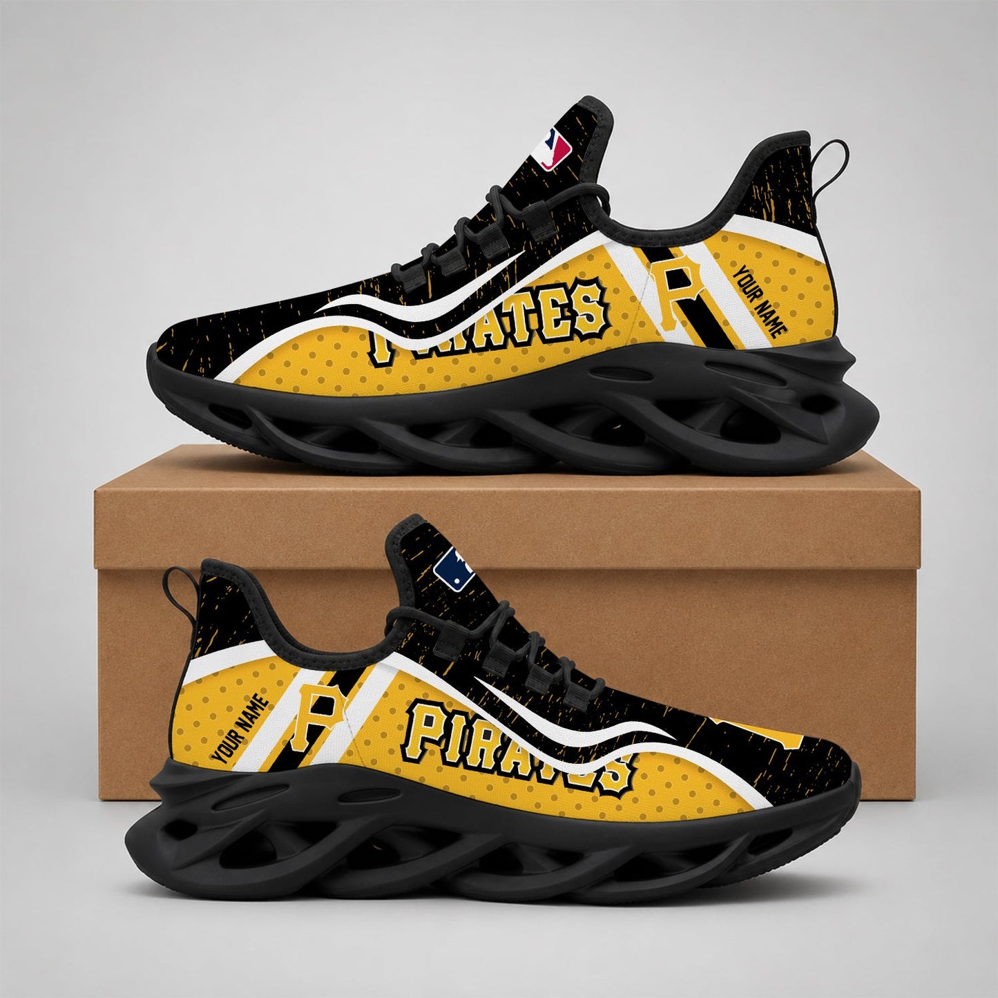 VIRAL EDITION - NEW CUSTOMIZED MLB29 PHP PITTSBURGH PIRATES MAX SOUL SHOES