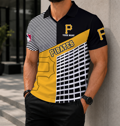 LIMITED EDITION - NEW CUSTOMIZED MLB29 PHP PITTSBURGH PIRATES POLO SHIRT