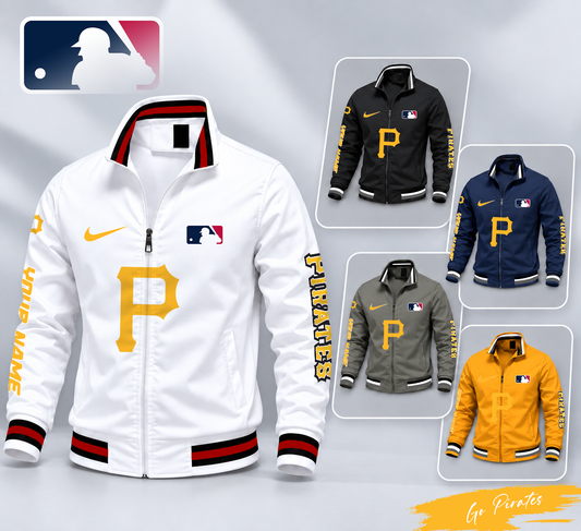 SPECIAL EDITION - NEW CUSTOMIZED MLB29 PHP PITTSBURGH PIRATES MULTICOLOR MEN'S CASUAL JACKET