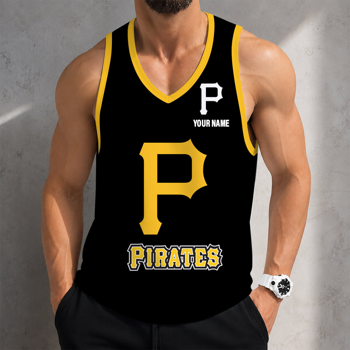 FINAL SALE - NEW CUSTOMIZED MLB29 PITTSBURGH PIRATES UNISEX TANK TOP