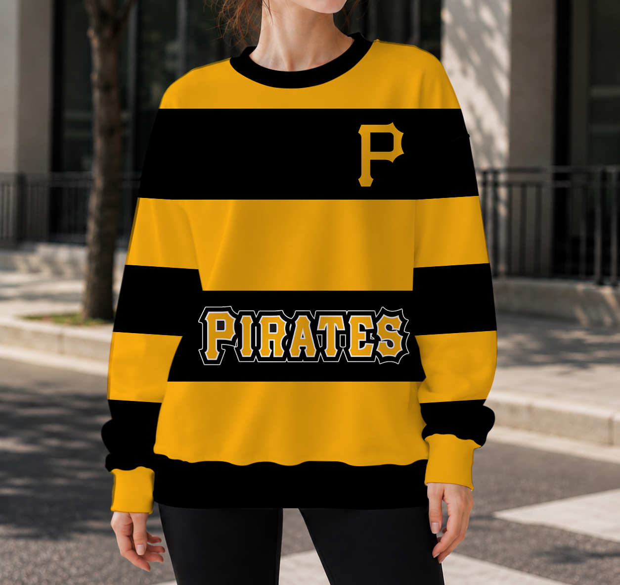 FINAL SALE - NEW CUSTOMIZED MLB29 PHP PITTSBURGH PIRATES UNISEX SWEATSHIRT
