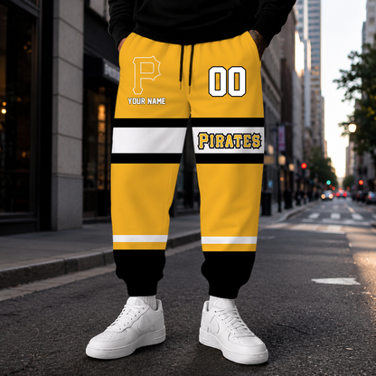 EXCLUSIVE EDITION - NEW CUSTOMIZED MLB29 PHP PITTSBURGH PIRATES SWEATPANTS