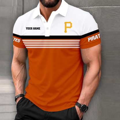 FINAL CLEARANCE - NEW CUSTOMIZED MLB29 PHP PITTSBURGH PIRATES POLO SHIRT