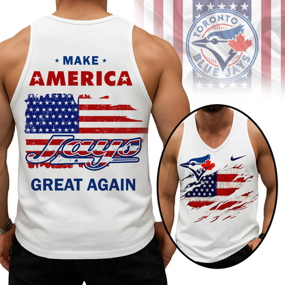 LIMITED EDITION - NEW CUSTOMIZED MLB12 TBJ TORONTO BLUE JAYS UNISEX TANK TOP