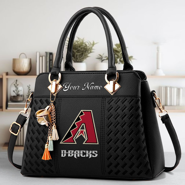 LIMITED EDITION - NEW CUSTOMIZED MLB07 ADS ARIZONA DIAMONDBACKS ZIP HANDBAG MULTICOLOR