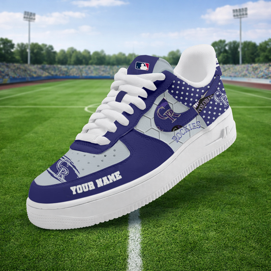 SPECIAL OFFER - NEW CUSTOMIZED MLB30 COR COLORADO ROCKIES AF1 SNEAKERS