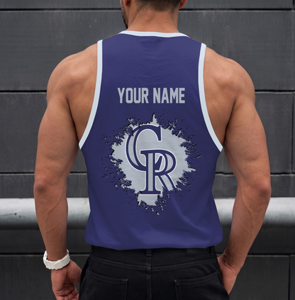 LIMITED EDITION - NEW CUSTOMIZED MLB30 COLORADO ROCKIES UNISEX TANK TOP